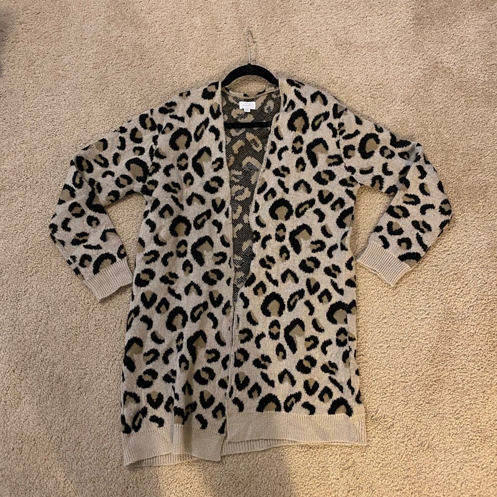 Mud Pie Women’s Leopard Print Cardigan S/M